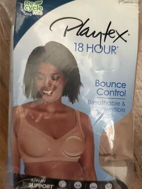 NWT Playtex 18Hour Wirefree Bra US4699 Taupe 44DDD 4Way TruSupport Full Coverage